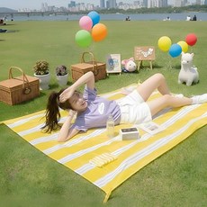 끼리온 돗자리 피크닉매트 캠핑 나들이용품, 옐로우