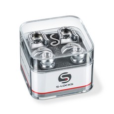 Schaller S-Locks 消光銀色 吉他 貝斯 專用 安全 背帶扣, 1個