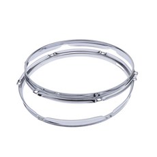 shangren 2 pcs 솔리드 6 러그 드럼 후프 스네어 사이드 후프 (12 인치 1.2mm), 1.2mm 12 인치 6 구멍, 아연 합금, 실버