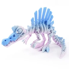 3D 인쇄 공룡 움직일 수있는 Echinosaurus 입상 드래곤 뼈 모델 데스크탑 공예 장식 어린이를위한 크리 에, 01 13.5cm, 01 Color 2