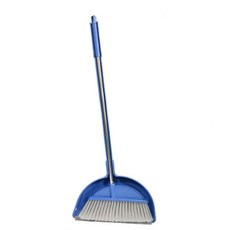 촘촘한 튼튼한 일체형 빗자루세트 접이식 쓰레받기 가게 미용실 학원 방비 집안청소, 1개