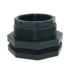 PVC 벌크헤드 피팅 NPT 스레드 물 탱크 커넥터 레인 배럴 수족관 수영장용 (7.6cm(3인치))