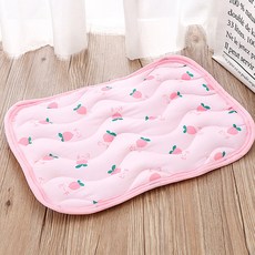 리빙공감 캣독 강아지 논슬립 사계절 쿨매트 방석, 피치, 1개