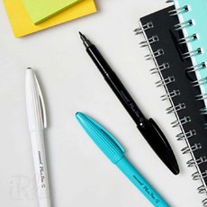 iRho 모나미 수성펜 사무용펜, 백색바디(595002)