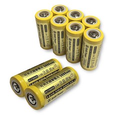 Aniki Power 26650鋰電池 5000mAh 大容量 電池組 強光手電筒 通過台灣BSMI認證, 1個, 認證26650鋰電池尖頭一顆, 黃色