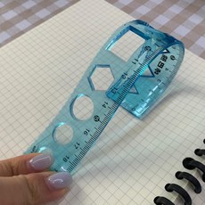 NIE 말랑말랑 구부러지는 삼각자 4종 세트 각도기