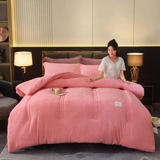 양면 밀크 울 양털 따뜻하고 겨울 퀼트 용수철 코어 가을, D. Double Milk velvet