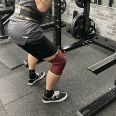 물리치료사 최창근 니스트랩 니슬리브 1set 헬스 스트랩, 레드 1쌍, 1개