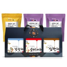 [본사직영] 다예 100%국산 건강한하루 3종 감잎차+오미자차+십전차 선물세트, 1세트