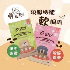 歐栢麗 OBLI 噢!比利 韓國頂級鮮雞肉軟式愛犬飼料900G 老犬軟飼料 成犬飼料, 1個, 毛髮、皮膚健康配方(綠色),100g*6包(口味可混搭，請備註), 100g, 雞肉