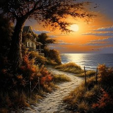 그림 풍경 모자이크 크로스 거실 침실 벽장식 선물, 7. 10