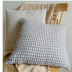 체크 쿠션커버 북유럽 소파 인테리어 사각형 거실 카페 패브릭 감성템