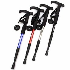 4단 접이식 등산스틱 듀랄루민스틱, 클라이 4단T자스틱(블랙)