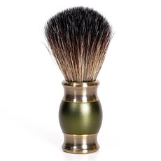 【FREED】古銅系列刮鬍專用鬍鬚刷，父親節/生日禮物首選，展現成熟男士的刮鬍品味, 1個, 大地綠