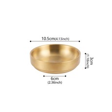 스테인레스 소스 접시 작은 절연 바베큐 식기 레스토랑 김치 용품 디핑 점심 주방, 10 5cm