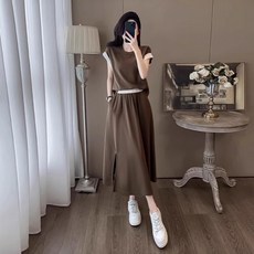 천하오 캐주얼 여름 여성 투피스 치마세트 L3287
