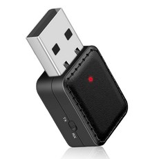 USB藍芽5.0發射接收器 音源轉換器 雙向傳輸, 曜石黑, 曜石黑