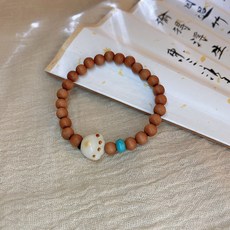 湉湉精品 國潮古風檀木貓爪手鏈 小眾新中式手串