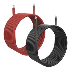 XMSJSIY 10게이지 와이어 실리콘 전기 케이블 레드 & 블랙 10 AWG 2 코어 컨덕터 배터리 산소 프리 연선 주석 도금 구리 RC 자동차 해양 클램프 케이블용 (3m/, 1개