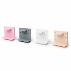 가고 벽부착 페그보드 타공판 블록선반 22x22cm 벽부착선반, 2개, 화이트