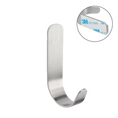 NOVALIVE 후크 스텐 다용도 스테인리스 20 X 47 X 29mm H후크, 1개, H-003은색