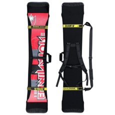 스노우보드백 크로스 검정 싱글 케이스 스노보드 가방 엣지백, 백팩-노란줄, 1개