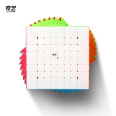 魔方屋 奇藝 10階 9階 8階 11階 魔術方塊 十一階 十階 九階 八階 速解 比賽 玩具, 1個, 奇藝 八階 彩色版