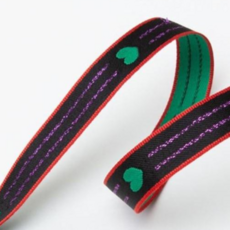 리본빌 자카드리본 자수리본 레이스 스트랩 DIY 3마, 1개, B. 그리핀 레터링 15mm폭(레드)