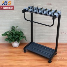 雨傘架 雨傘收納架 落地鐵藝帶鎖瀝水傘架 商用酒店大堂家用置物架, 12孔加厚常規款, 1個