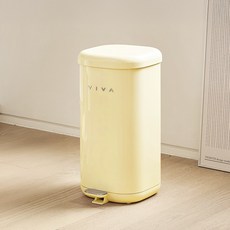 비바 더스텝 무소음 페달 휴지통 10L / 20L 종량제 냄새차단 기저귀 인테리어, 20L 베이지
