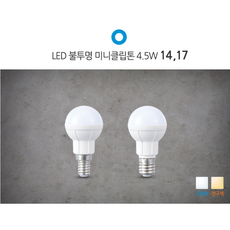 씨티오 LED 미니크립톤 E14 4.5W 불투명 전구색, 1개
