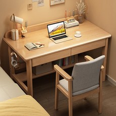 에스비 원목 서재 책상 컴퓨터 데스크 오피스 80 100 120, 브라운