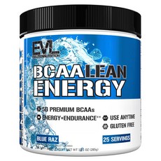 EVLUTIONNUTRITION BCAALEAN支鏈胺基酸能量補充粉 藍覆盆子口味, 1個, 285g