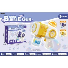 DFMEI 新款兒童加特林網紅泡泡機全自動手持吹泡泡槍女孩電動不漏水玩具, 1個, 【星際太空-紫色】英文彩盒:如圖