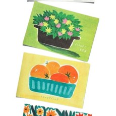 셀러덕 리틀띵 포스트 카드 카드엽서, 02 화단