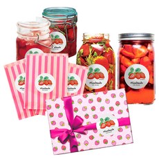 과일 수제청 스티커 라벨 핸드메이드 문구 딸기 라임 생강 블루베리 키위 배도라지 자몽, 1개, 01_딸기