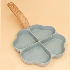 아이 취향저격 하트모양 4구 에그팬 브런치 파티음식 계란반숙 가스렌지