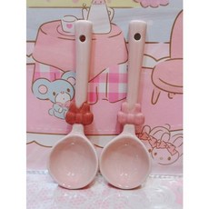 日本進口 陶瓷湯匙 蝴蝶結飯匙 點心匙, 1個