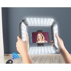 남녀공용 플라스틱 실내용 LED 링 라이트 스마트폰 카메라 리그 비디오 조명, 1개, 1_U-RIG핸드헬드보조조명