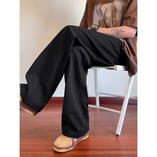 아이스쿨 와이드 진 여름용 워싱 부츠컷 팬츠 트렌디 스트릿 하이웨이스트 남자 바지