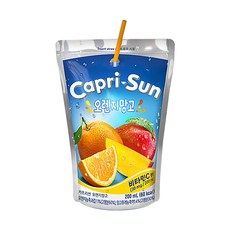 음료수 주스/QMJ_농심 카프리썬 오렌지망고 200ml/사무실 회사 탕비실 모임 어린이집 학원 교회 과자파티