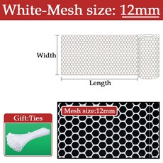 DIY 정원 울타리 메쉬 발코니 방지 낙하 창살 고양이 보호 창문 애완 동물 계단 플라스틱, Width 0 5m, Mesh 12mmWhite