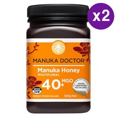 마누카 닥터 멀티플로럴 허니 꿀 40+ MGO 1정 500g 2개 Manuka Doctor Multifloral Honey