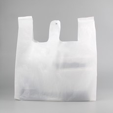 족발 비닐봉투 대_(36+24)x57 (100매) 흰색 무지 배달음식 테이크아웃 포장