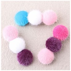 [청라핸즈] 송치 털방울싸개단추(5개입)(12-245), 계자, 5개