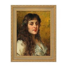 FOLKOR 빈티지 골드 화려한 프레임 25.4x25.4cm(10x10인치) 스트레치 캔버스 유화용 5.6cm(2.2인치) 너비의 클래식 원목 프레임 드로잉용 다이아몬드 아트, 8x10"