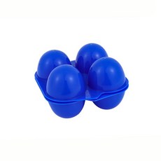 戶外野炊四格蛋盒 雞蛋收納盒, 藍, 1個