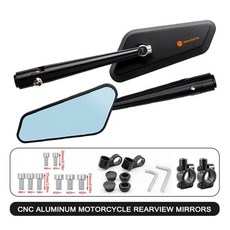 로얄 엔필드 메테오 히말라얀용 오토바이 백미러 볼록 각도 알루미늄 개조, 2. Handle-Royal, 1개