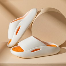 ETMOGO 발편한 슬리퍼 욕실 미끄럼 방지 슬리퍼 가볍고 소음이 없다 보들보들 편안 인체 공학 부합하다 심플 패션 투톤