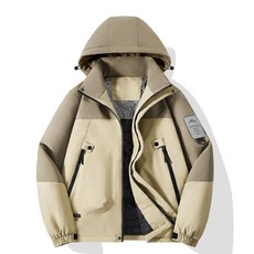 겨울 스키복 상의 아웃도어 패딩 점퍼 탈부착 모자 등산복 아우터, 1개, 스트로옐로우